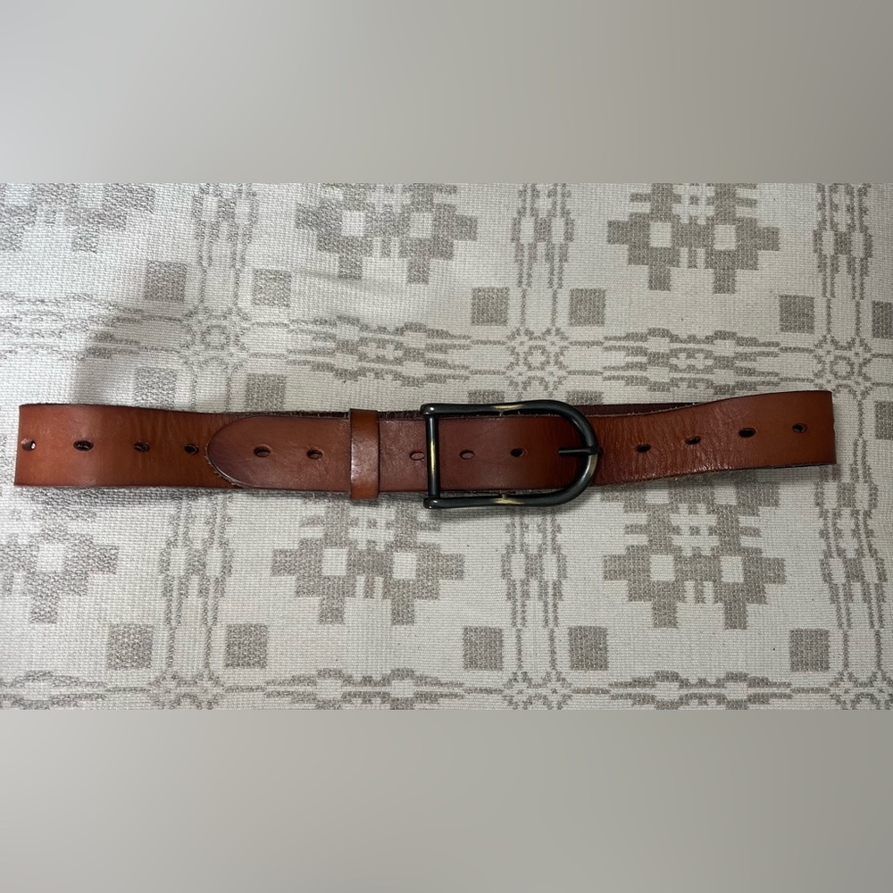 Wilfred Aritzia Leather Belt Size S Cognac Brown Minimalist Classic - Picture 2 of 6